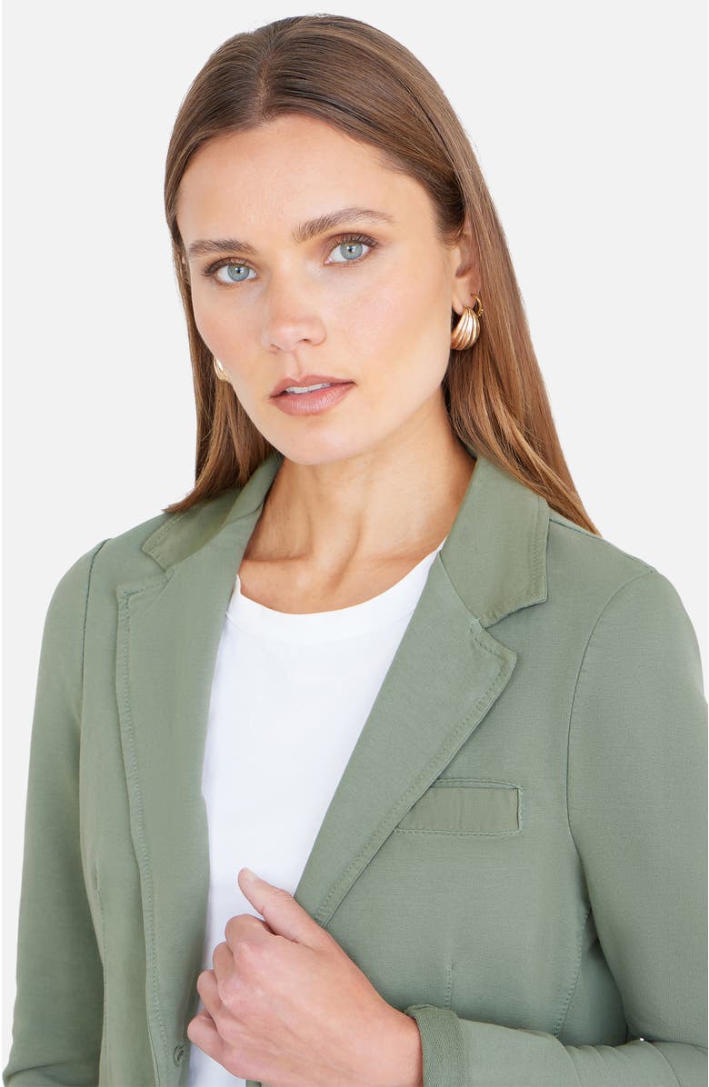 Yumi Stretch Cotton Blazer, Alternate, color, Khaki