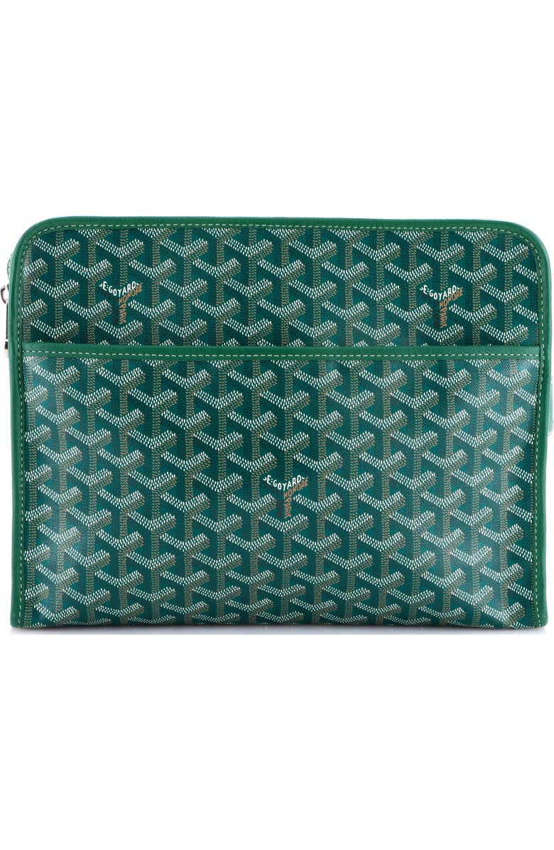 Pre-Owned Goyard Jouvence Toiletry Pouch Coated Canvas GM, Main, color, Green