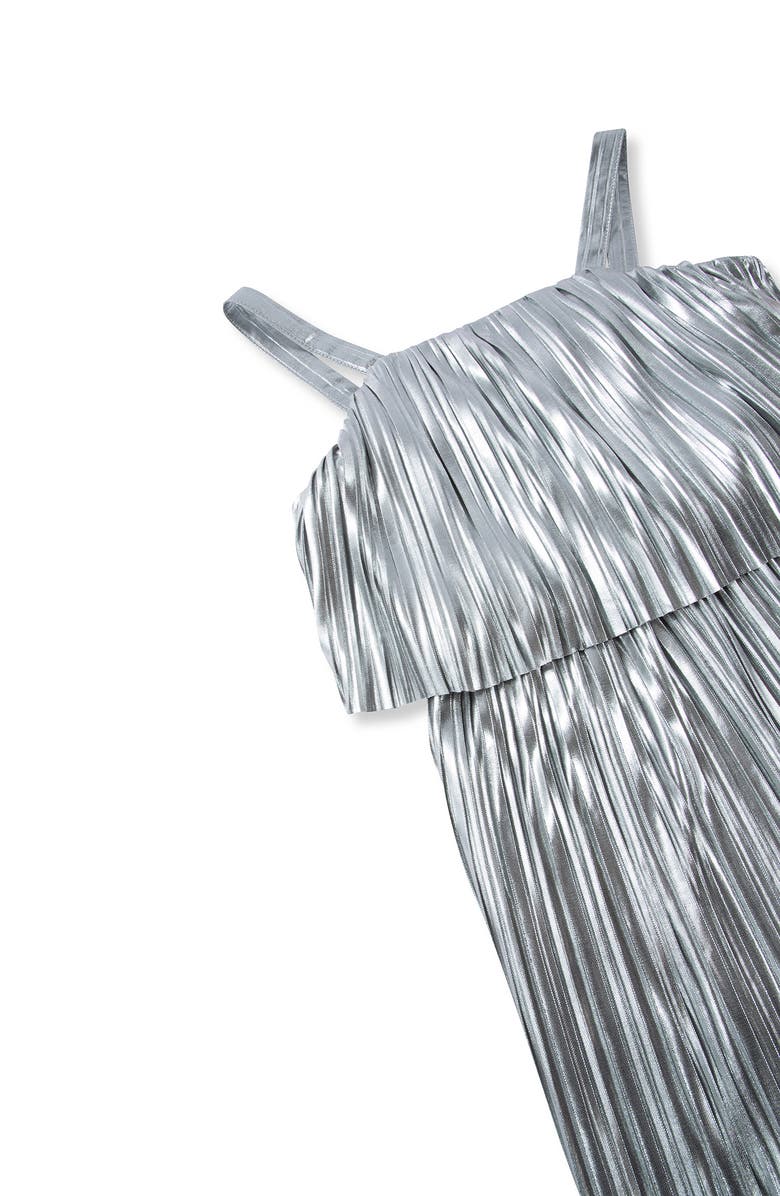 Habitual Kids Kids' Metallic Plissé Wide Leg Jumpsuit, Alternate, color, 