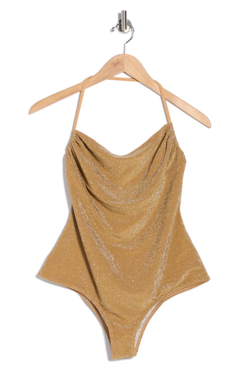 Free People Lurex Kerry One-Piece Swimsuit, Main, color, Gold