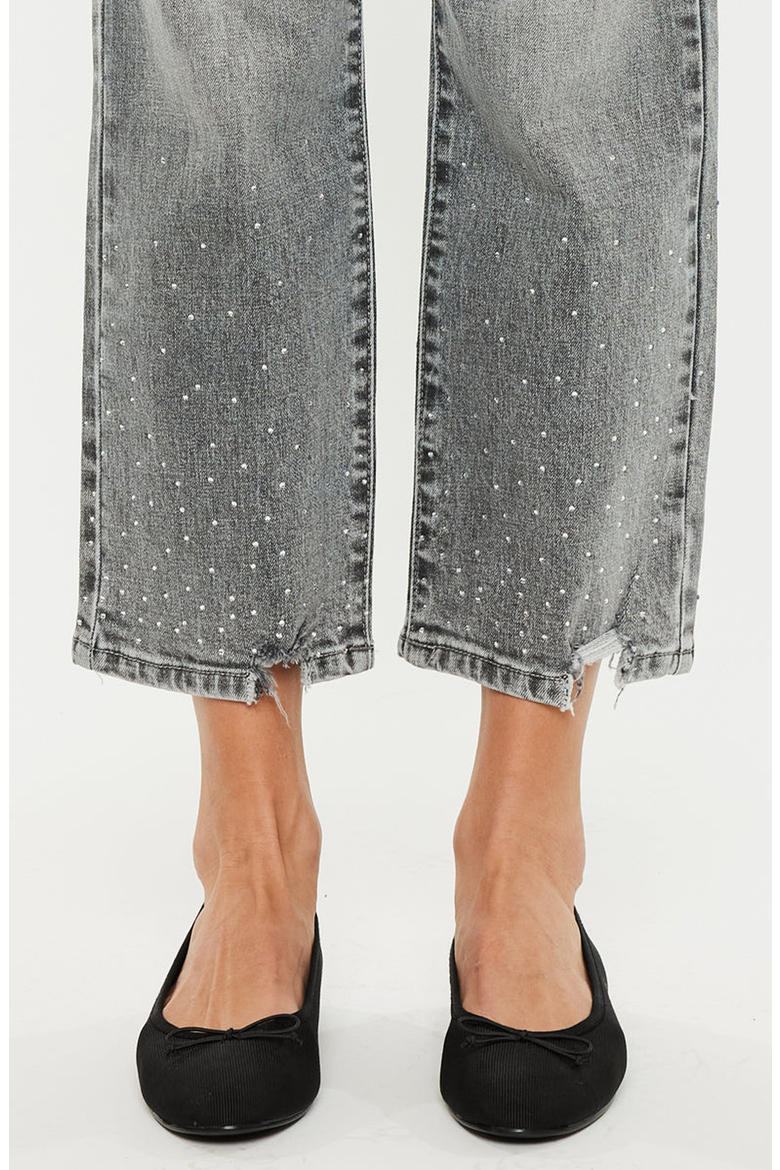 Chai Mid Rise Cropped Straight Jeans, Alternate, color, Grey Wash