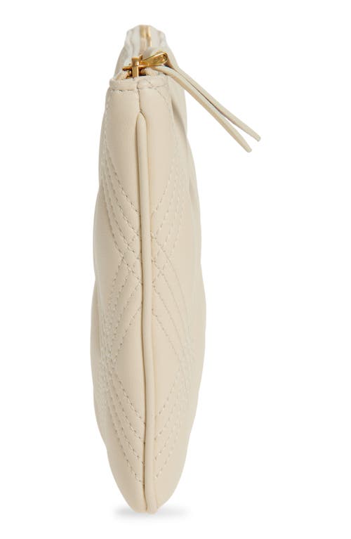 Valentino Garavani Medium Quiltie 67 Quilted Leather Pouch In White