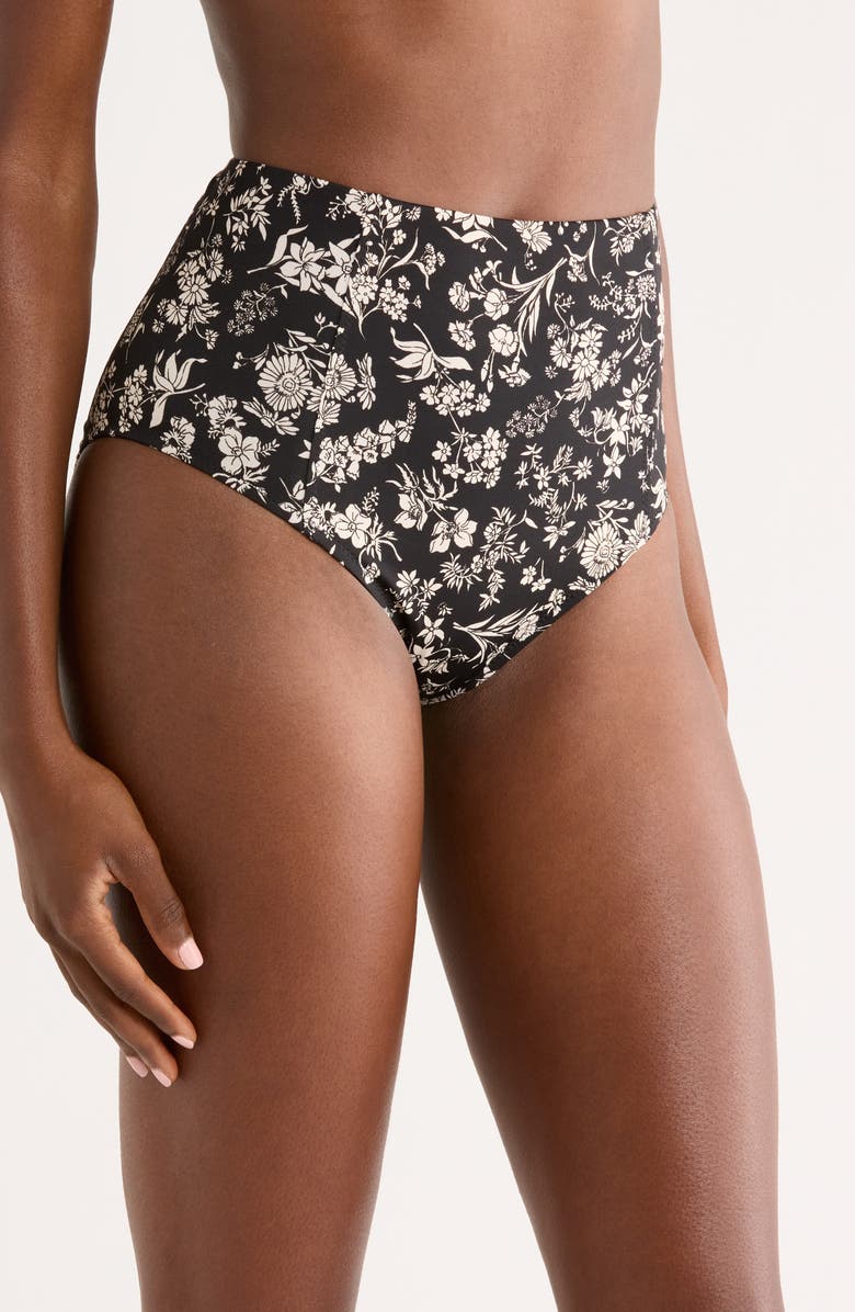 Ulla Johnson Zahara High Waist Bikini Bottoms, Alternate, color, Midnight Bloom