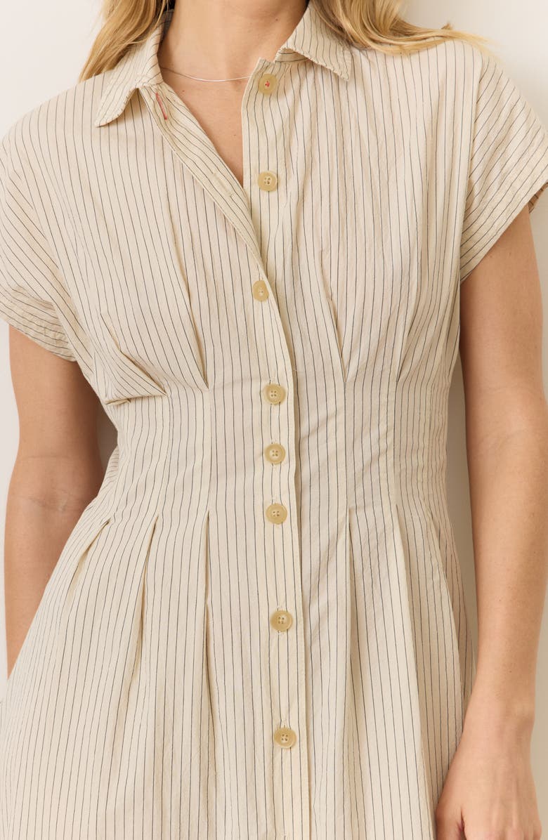 Marine Layer Nova Stripe Pima Cotton Midi Shirtdress, Alternate, color,