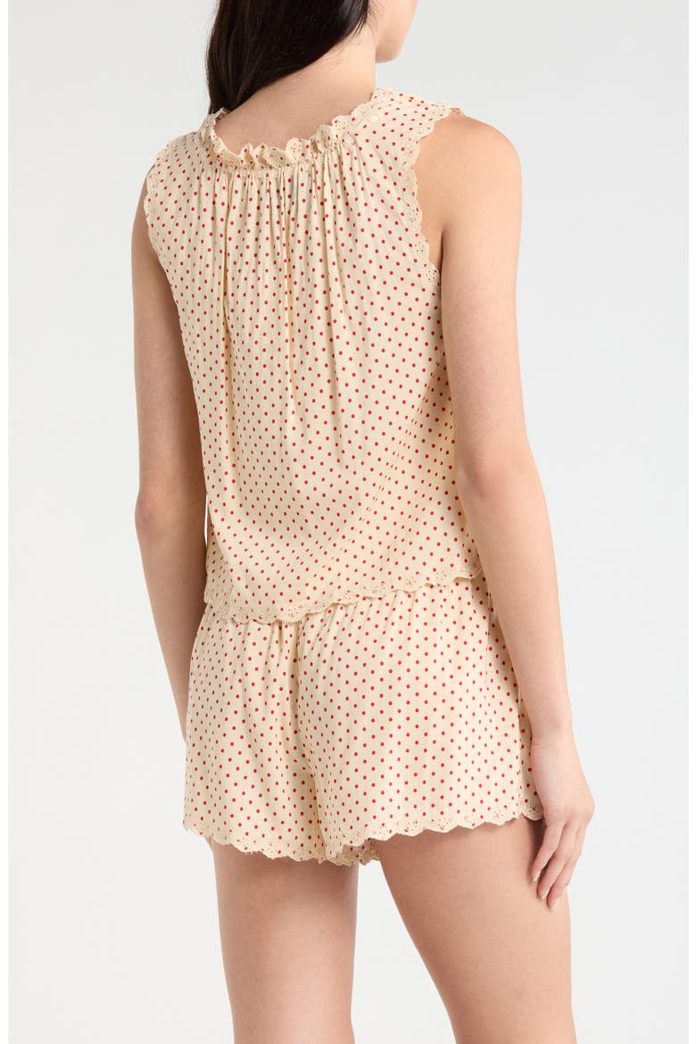 Hazel Eyelet Organic Cotton Blend Pajamas, Alternate, color, MARILYN DOT