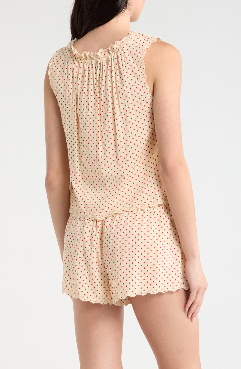 Reformation Hazel Eyelet Organic Cotton Blend Pajamas, Alternate, color, Marilyn Dot