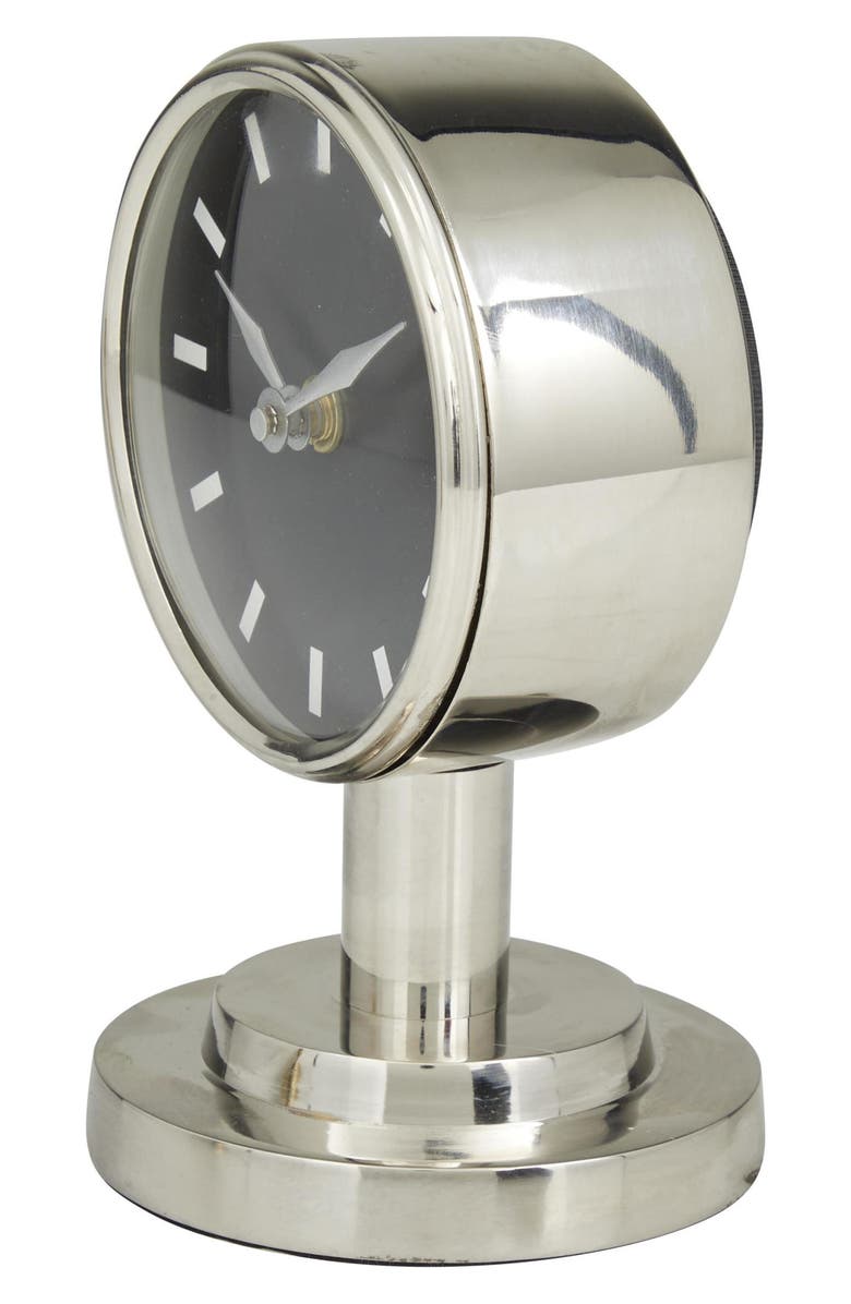 VIVIAN LUNE HOME Modern Stainless Steel Clock, Alternate, color,
