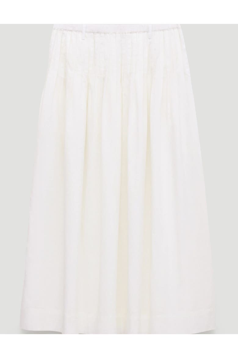 Maddie Pleated Cotton Voile Midi Skirt, Alternate, color, White