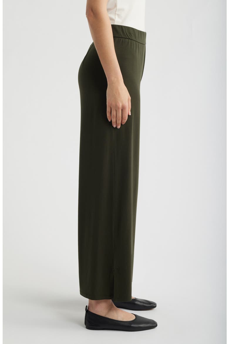 Side Slit Wide Leg Ankle Pants, Alternate, color, WOODLAND