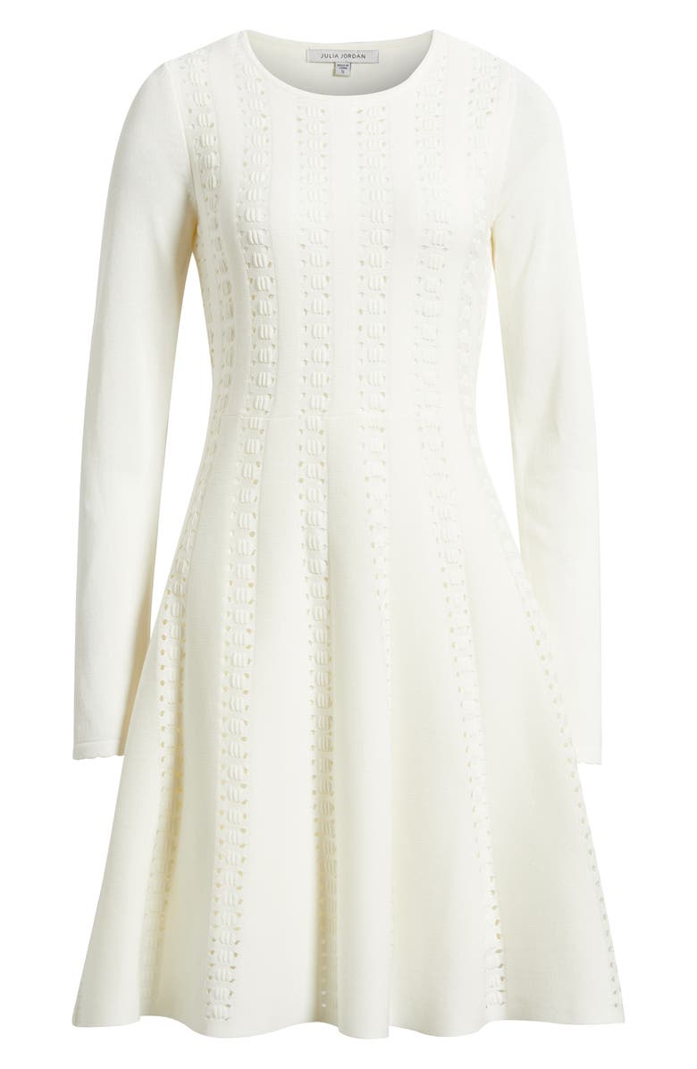 Julia Jordan Open Stitch Long Sleeve Sweater Dress, Alternate, color,