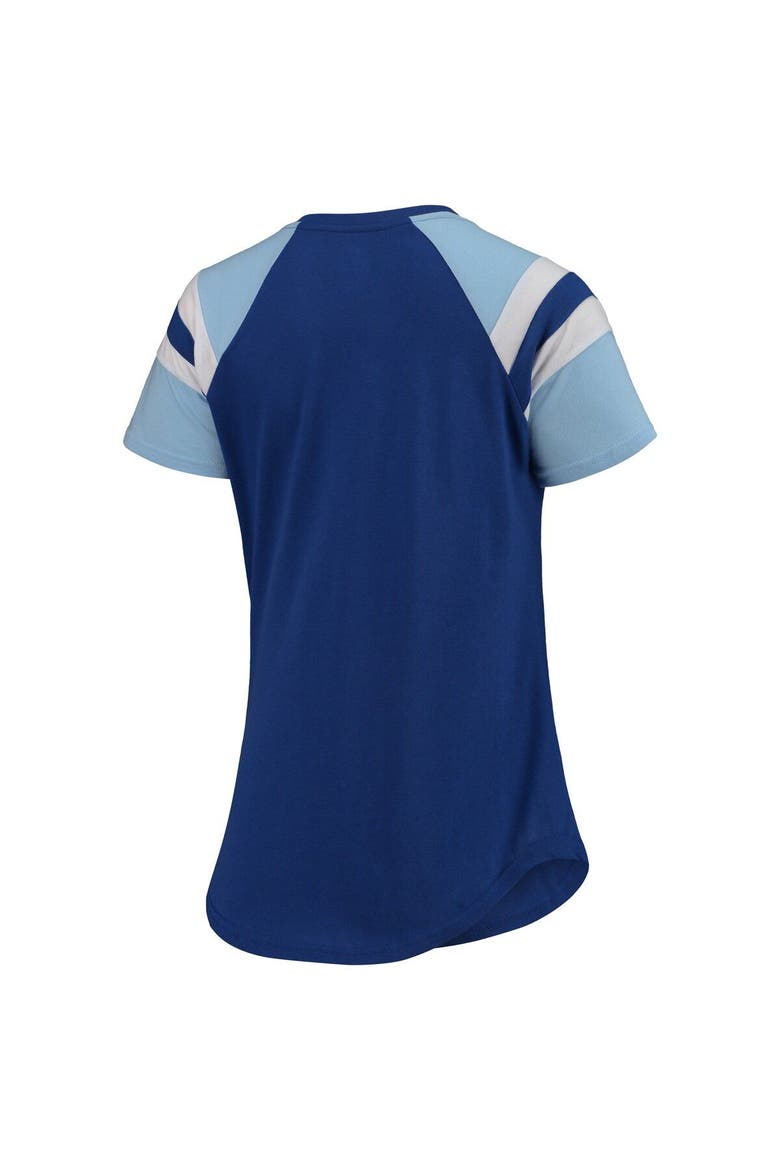Women's Starter Royal/Blue Kansas City Royals Game On Notch Neck Raglan T-Shirt, Alternate, color, Royal