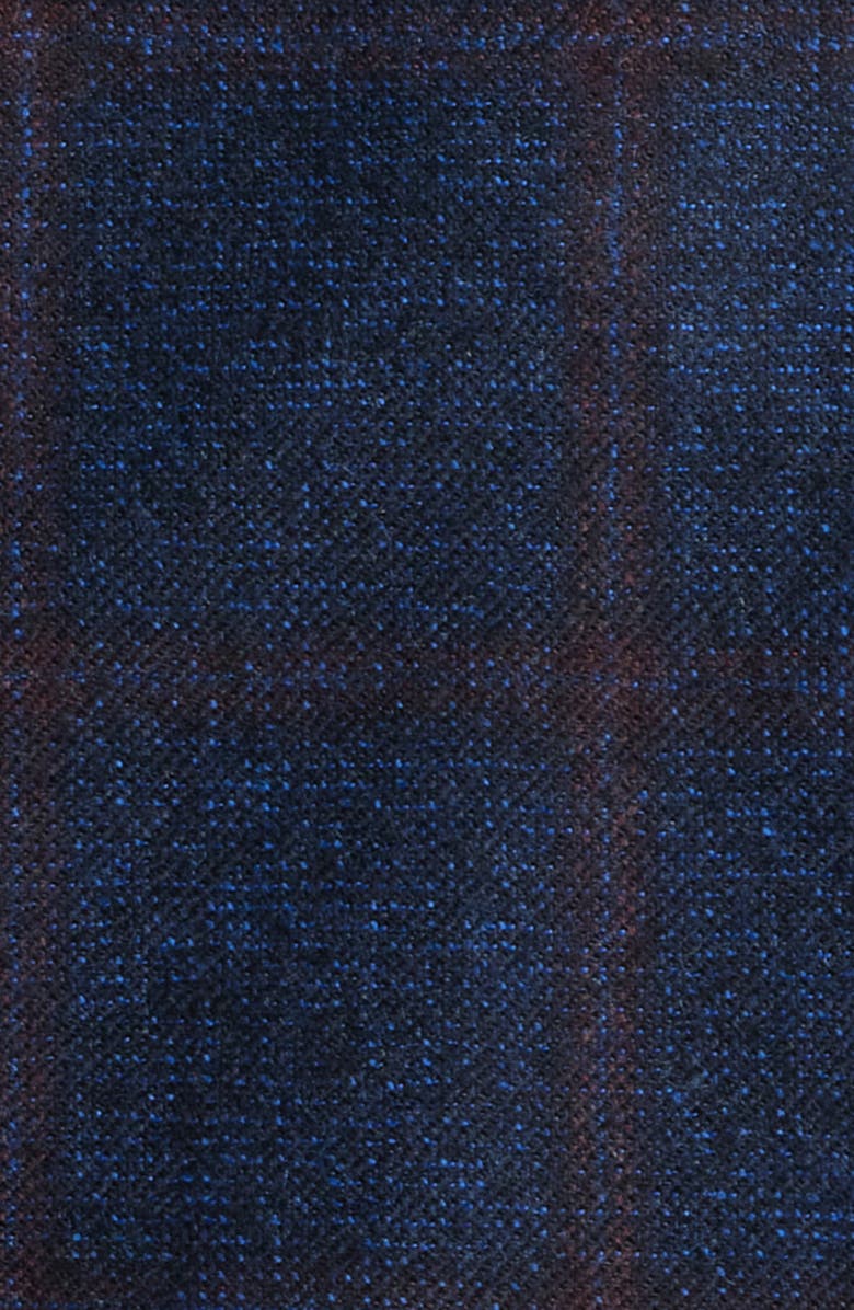 Peter Millar Hyperlight Soft Navy Windowpane Check Wool Sport Coat, Alternate, color, Blue