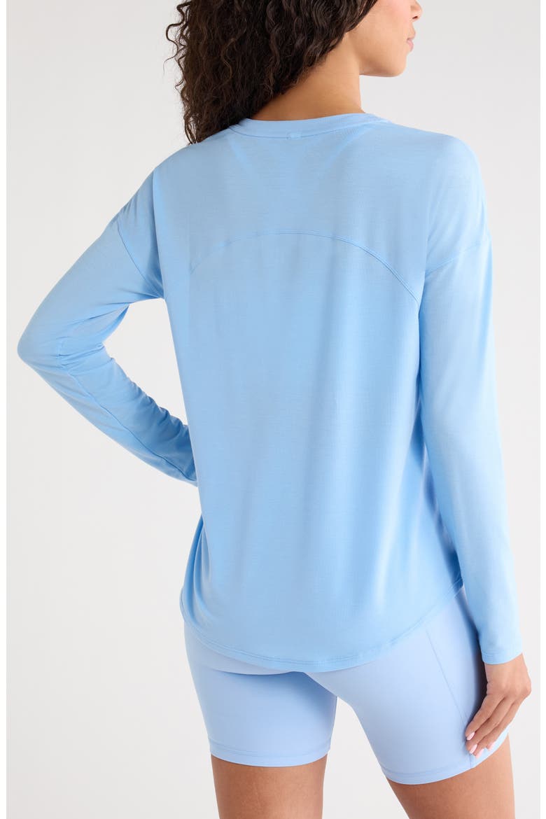 Breathe Long Sleeve Performance T-Shirt, Alternate, color, BLUE PLACID