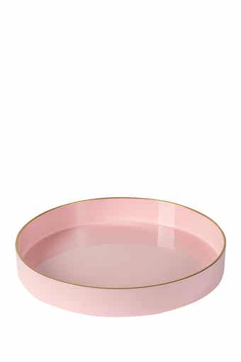 Pink Round Decorative Tray