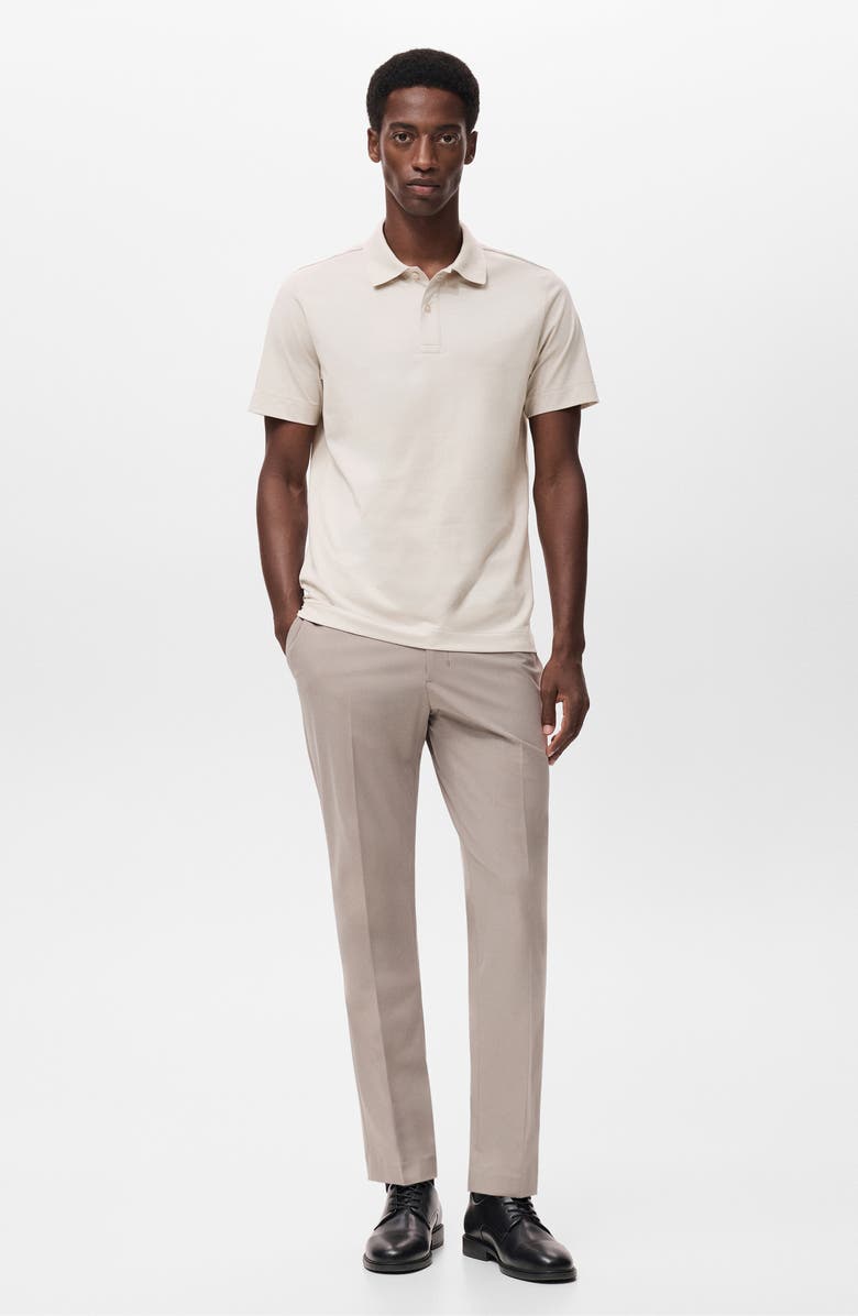 MANGO Slim Fit Thermolite<sup>®</sup> Polo, Alternate, color, Ice Grey