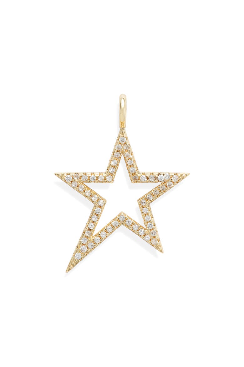 Icons Shooting Star Charm, Main, color, GOLD/ WHITE