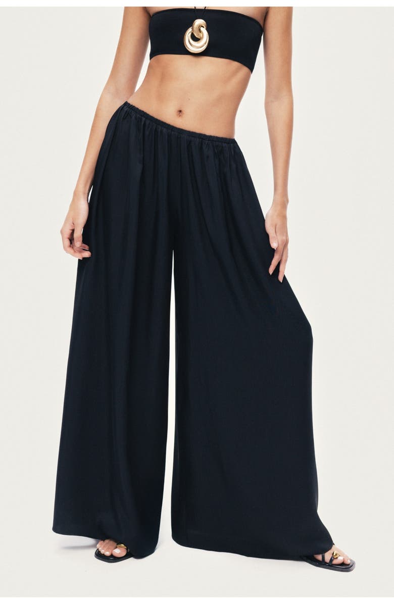 Nocturne Elasticated Wide-Leg Pants, Main, color, Black