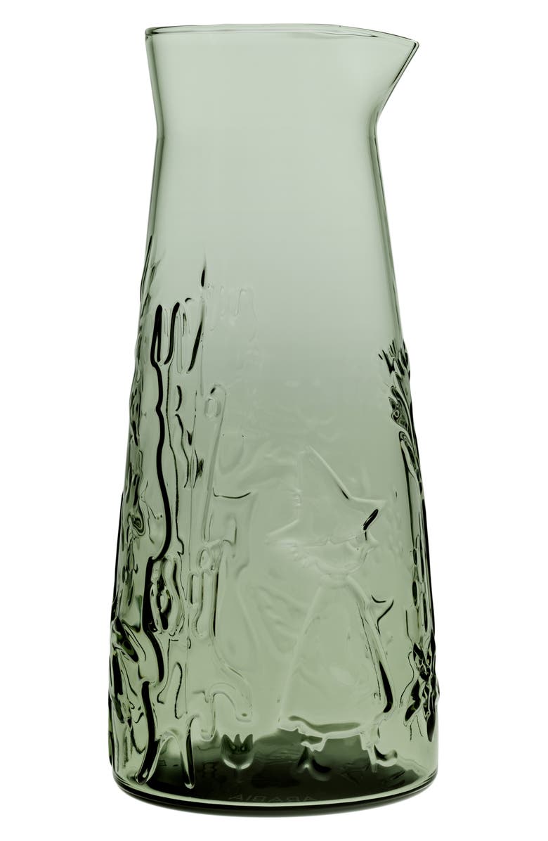 Moomin Forest Hide & Seek Glass Pitcher, Main, color, Green