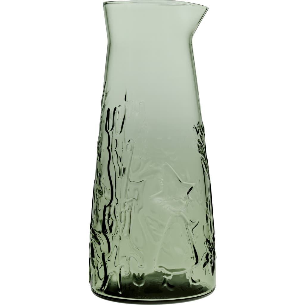 Moomin Forest Hide & Seek Glass Pitcher In Green
