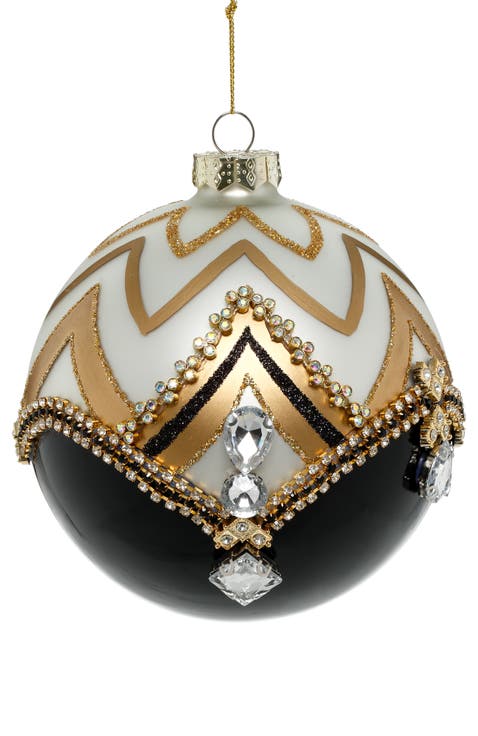 Jeweled Chevron Ornament, Box of 4