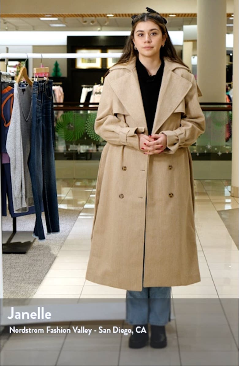 Oversize Herringbone Trench Coat, sales video thumbnail