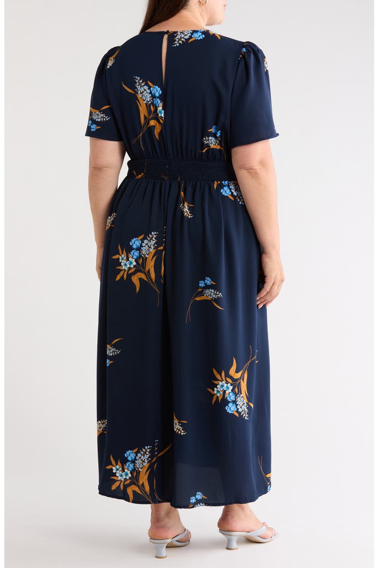 Dusk Bloom Floral Fit & Flare Midi Dress, Alternate, color, NAVY MULTI