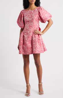 Sister Jane Amour Floral Jacquard Minidress