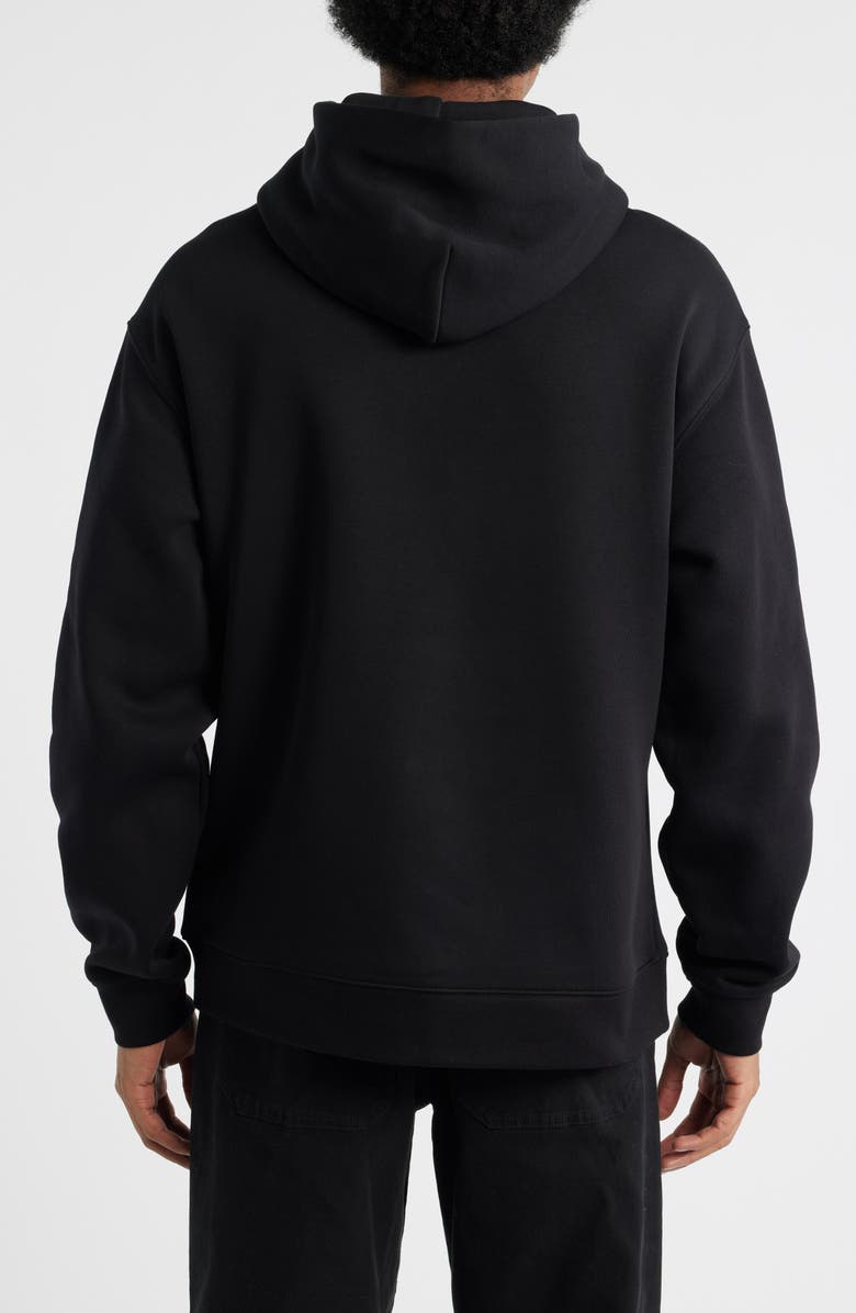 SANTO STUDIO Forever Logo Cotton Fleece Hoodie, Alternate, color, Black