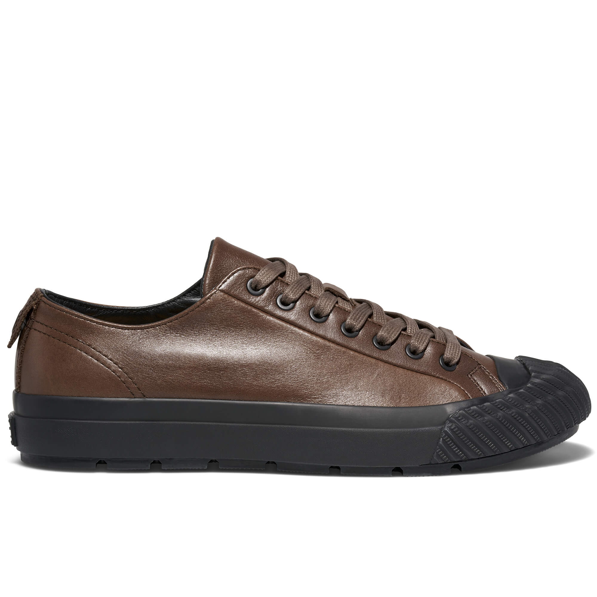 Grounder Leather Low-Top Sneaker, Alternate, color, Brown