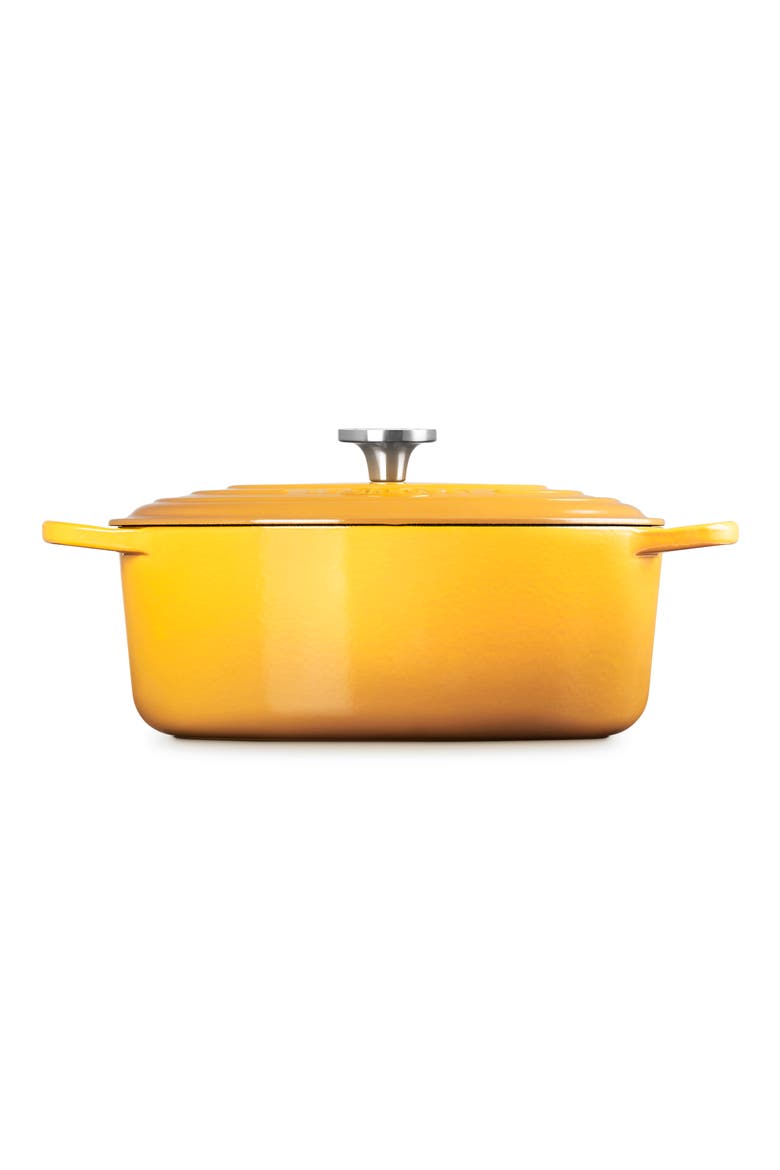 Signature Enameled Cast Iron Oval Dutch Oven, Alternate, color, NECTAR