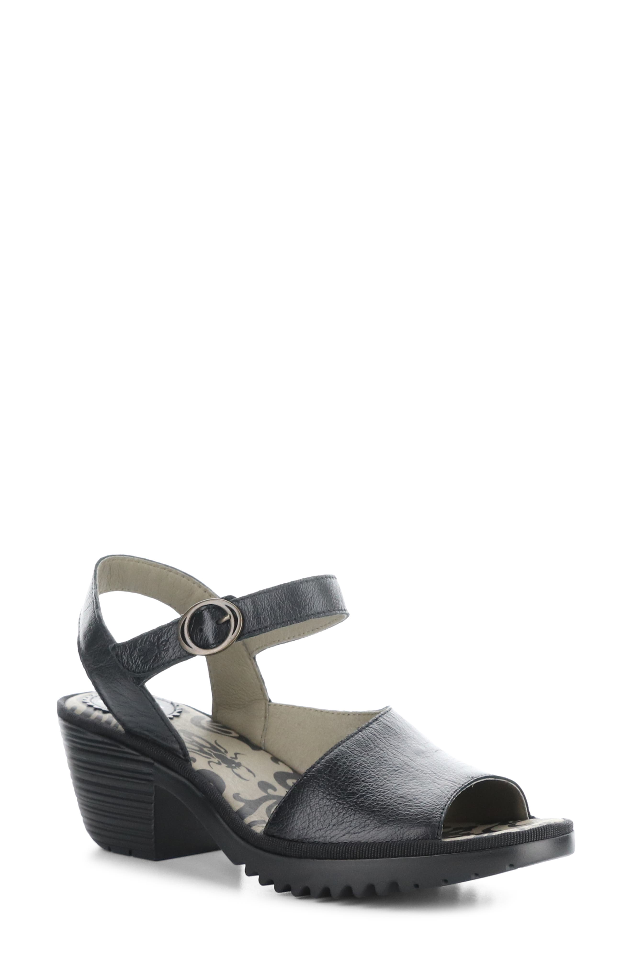 Fly London Wely Block Heel Asymmetric Sandal, Main, color, 