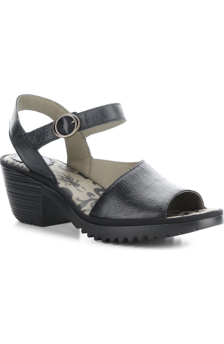 Fly London Wely Block Heel Asymmetric Sandal, Main, color,