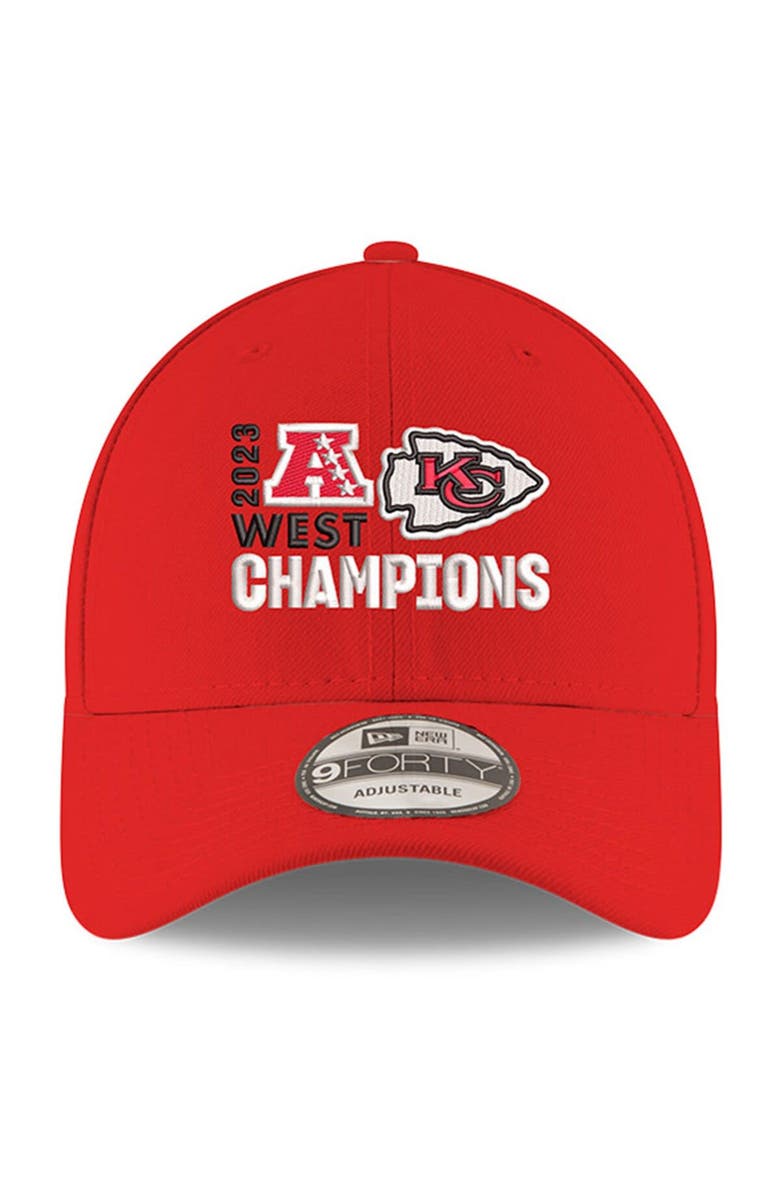 New Era Men's New Era  Red Kansas City Chiefs 2023 AFC West Division Champions 9FORTY Adjustable Hat, Alternate, color, 