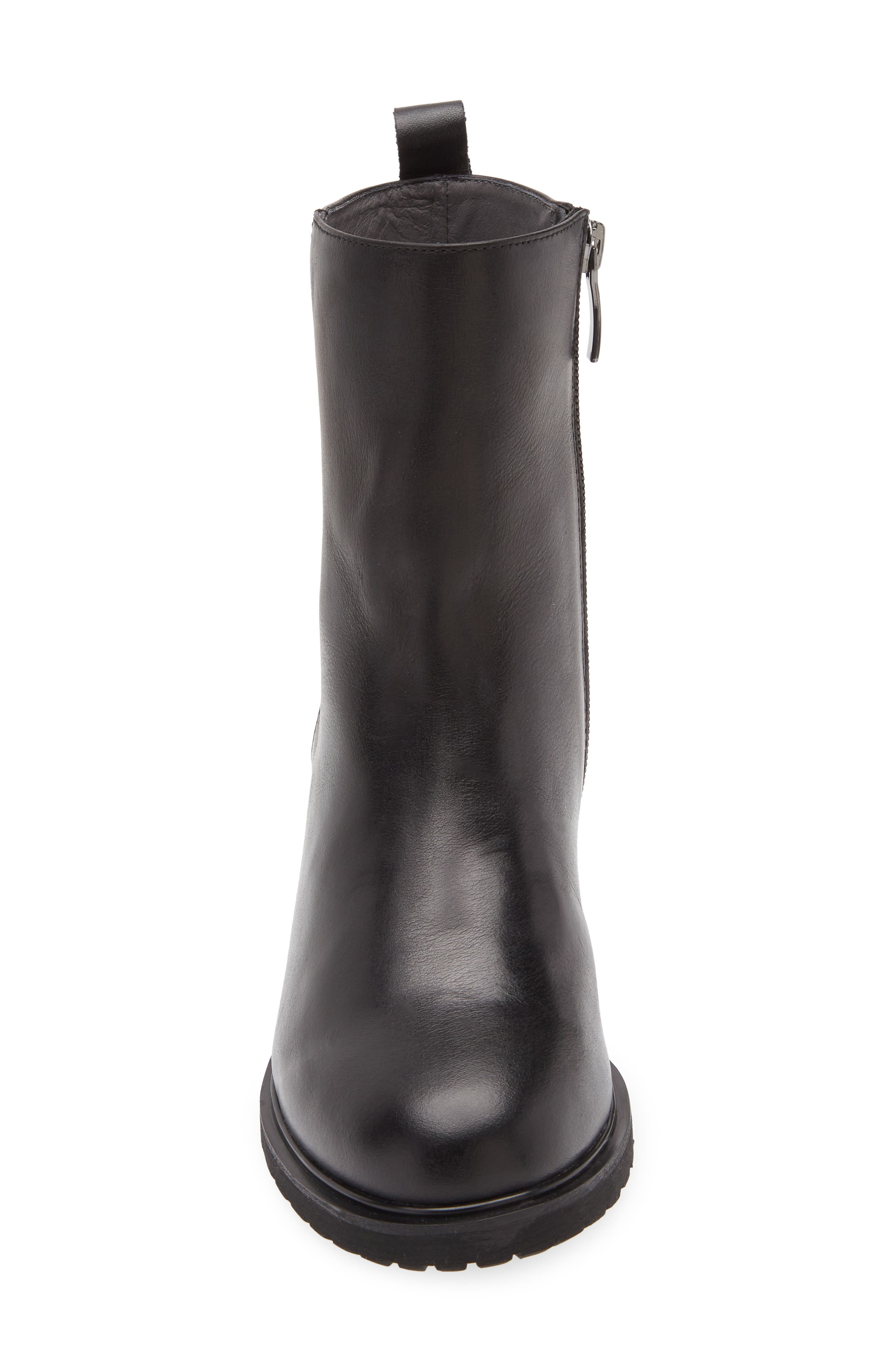 Chocolat Blu Nadi Bootie, Alternate, color, Black Leather