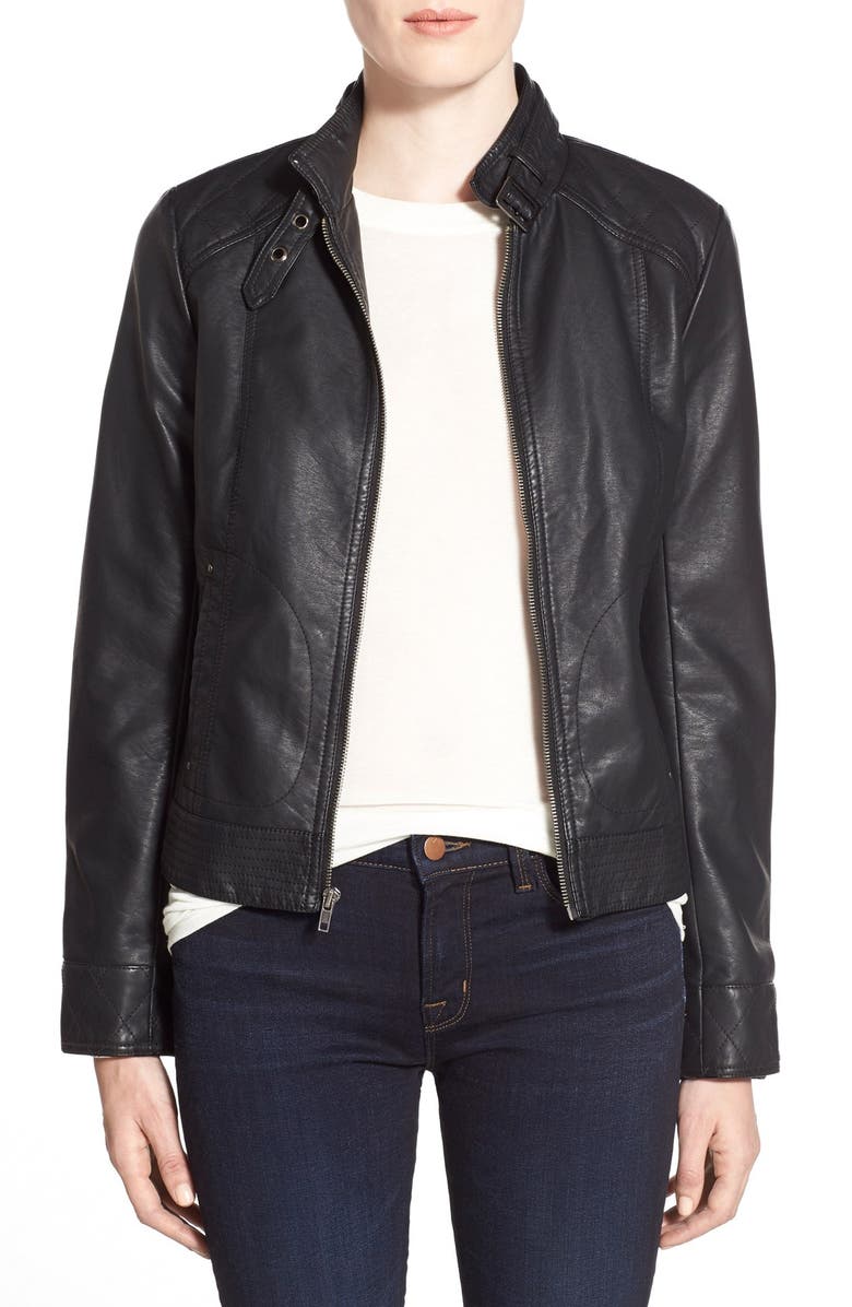 cupcakes and cashmere 'Brooklee' Faux Leather Moto Jacket, Main, color,