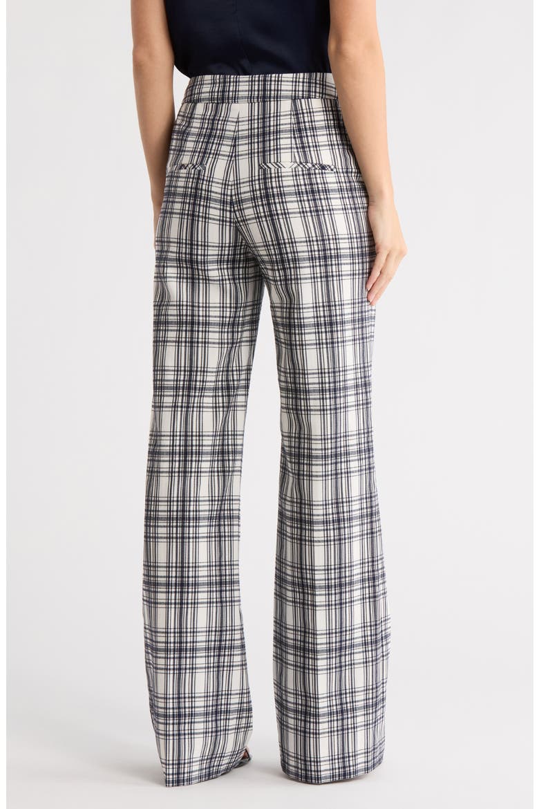 Tonelli Plaid Straight Leg Pants, Alternate, color, IVORY/ NAVY