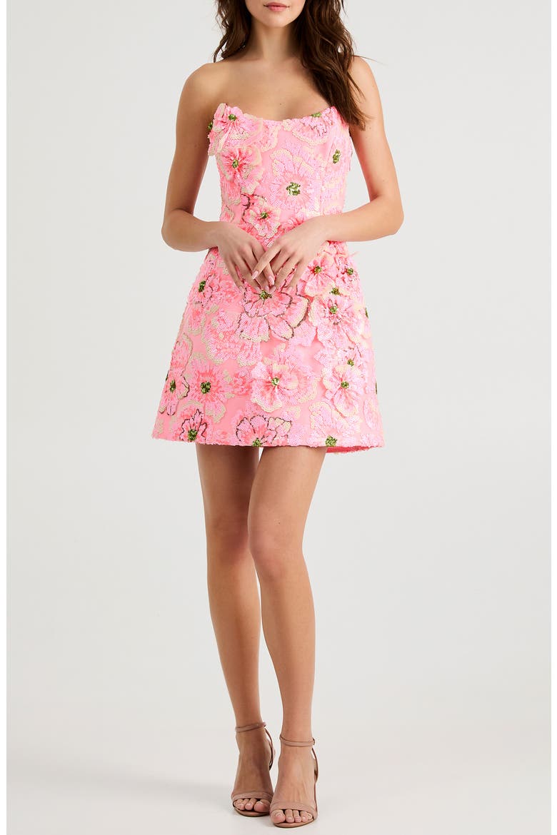 bhldn floral appliqu fit and flare mini dress BHLDN Floral Appliqu Fit-and-Flare