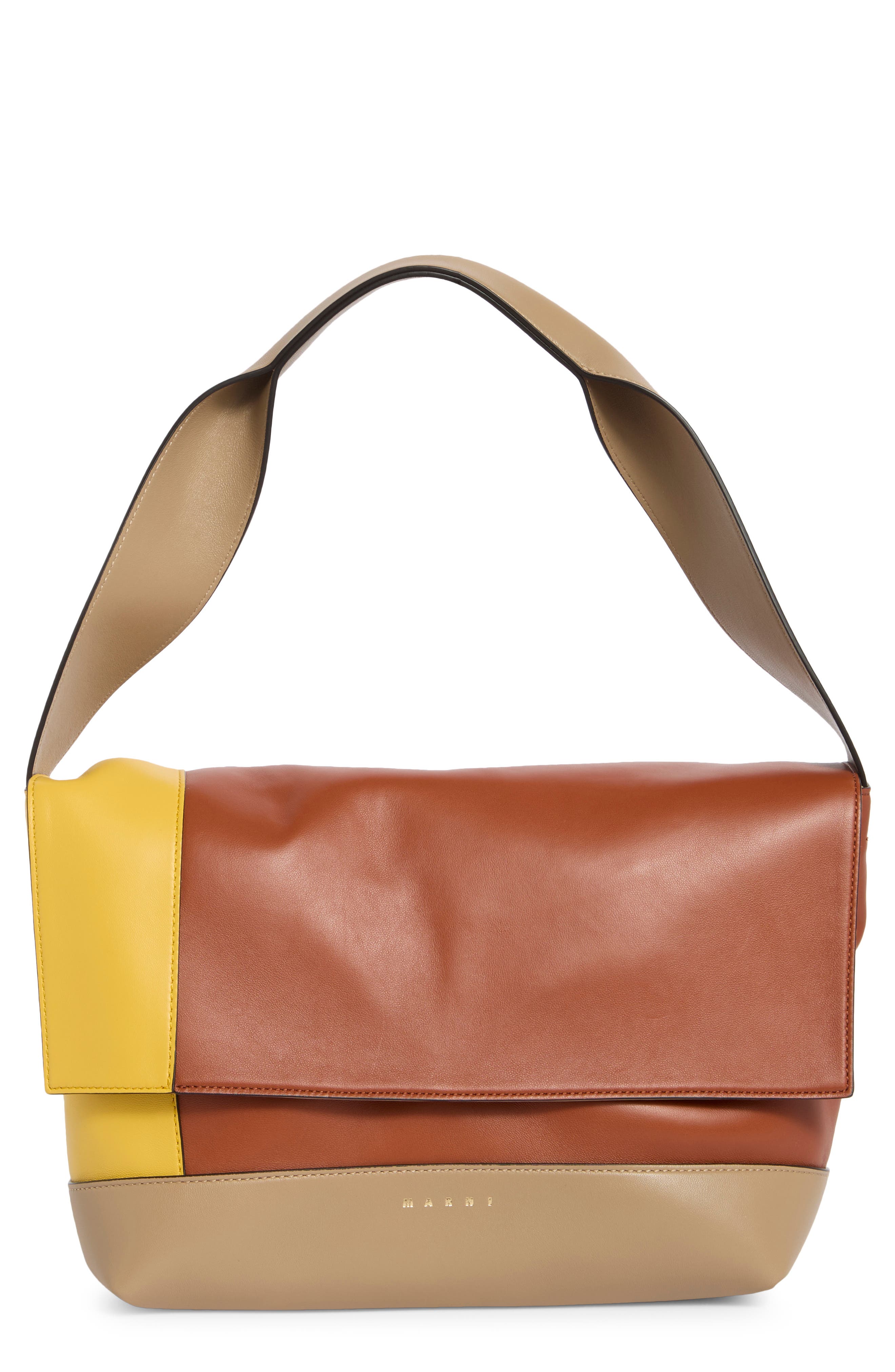 Colorblock Pod Pochette Bag, Main, color, SUN/ BARK/ MOON STONE