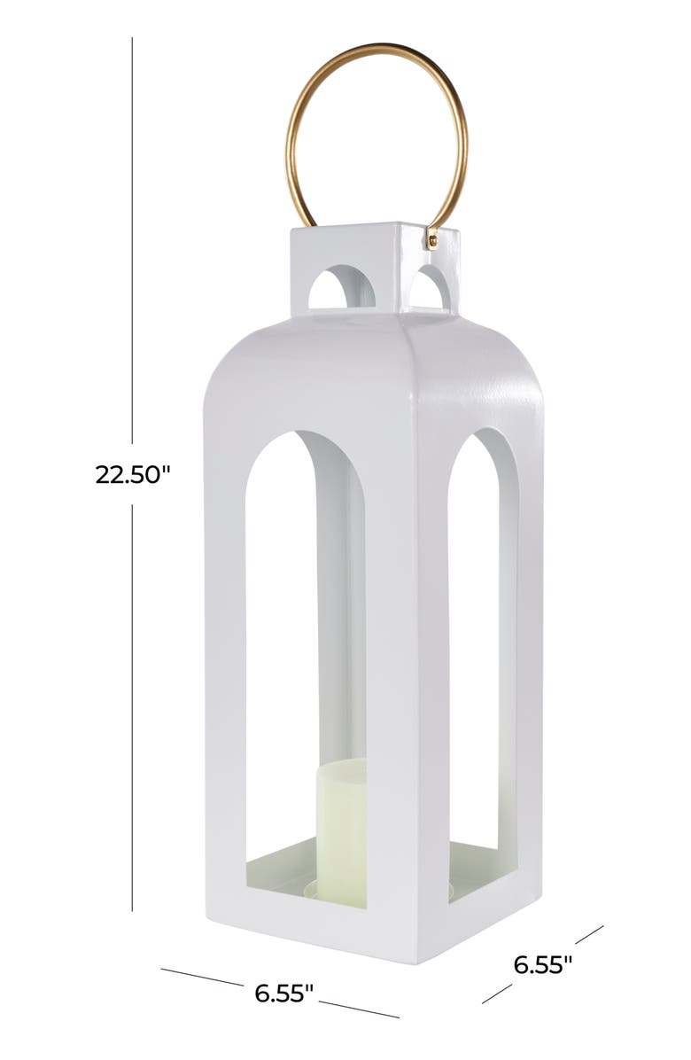 UMA Metal Candle Lantern, Alternate, color, White