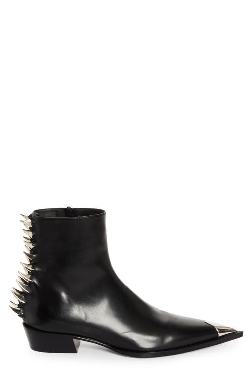 Christian Louboutin Mr Clawiss Spike Pointy Cap Toe Boot In Black