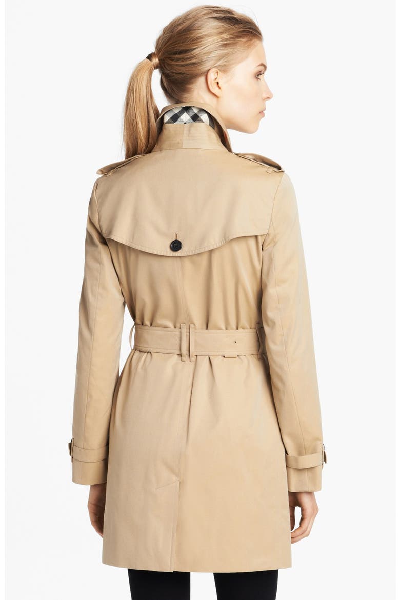 'Buckingham' Double Breasted Cotton Trench, Alternate, color, HONEY