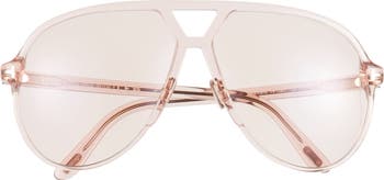 Tom Ford Pink Gradient Sunglasses 64MM TOM FORD Rosemin 64mm Gradient Oversize Butterfly Sunglasses  main image 4