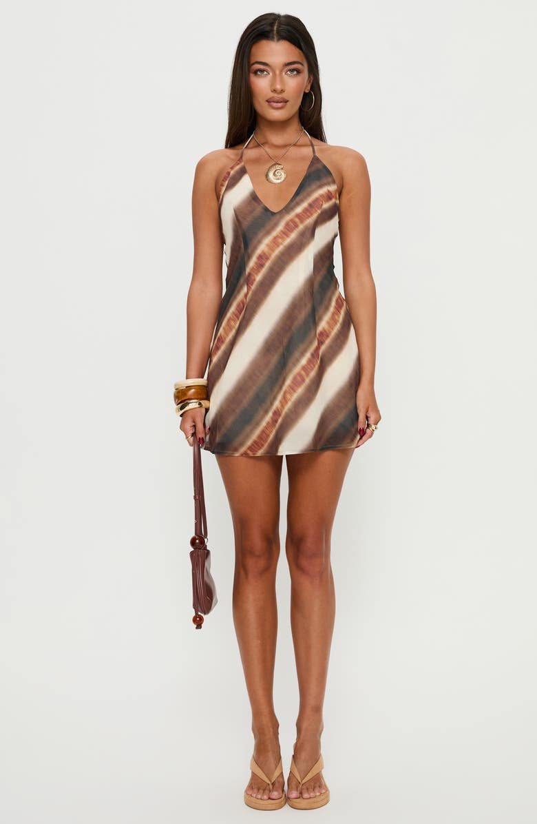 Princess Polly Esmira Plunge Halter Minidress, Alternate, color,