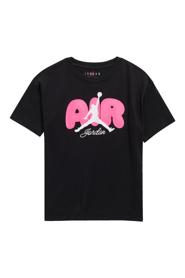 Kids' Jordan Air Bubble Graphic T-Shirt, Main, color, BLACK