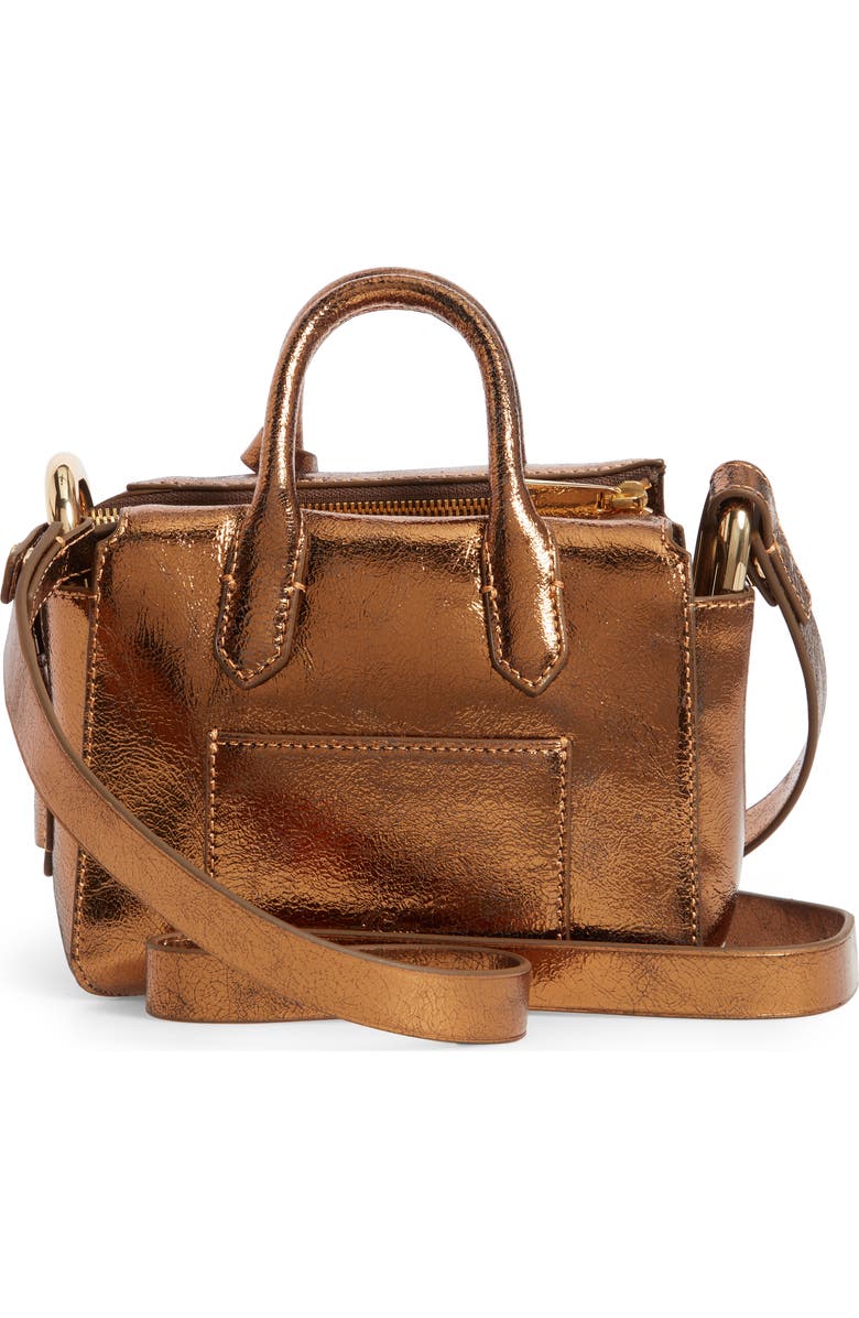 J.Crew Mini Metallic Leather Shoulder/Crossbody Satchel, Alternate, color,