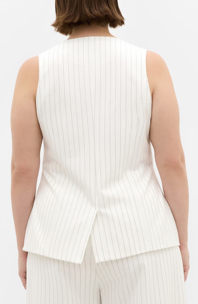 City Chic Pinstripe Vest, Alternate, color, 