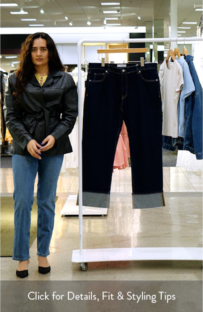 Cuffed Low Rise Straight Leg Jeans, sales video thumbnail