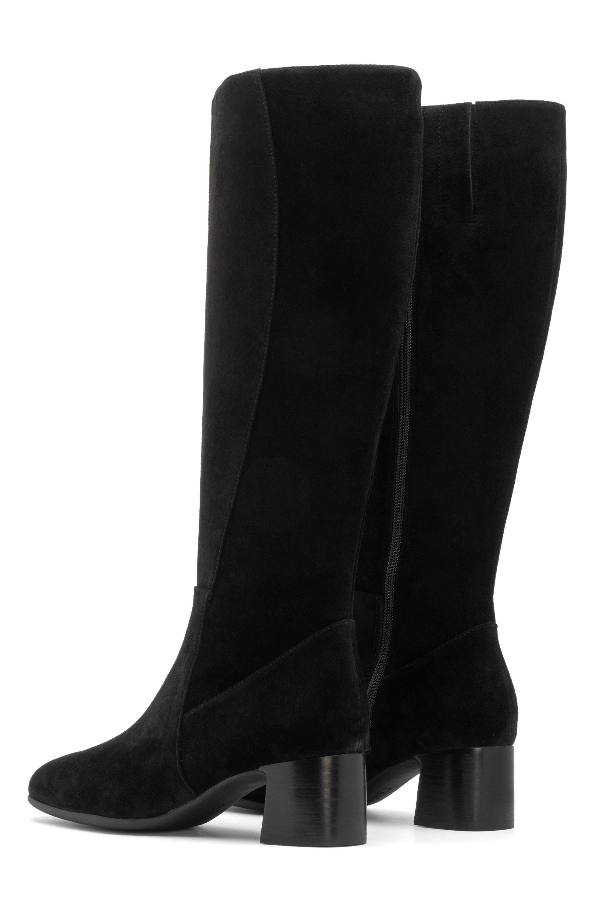 ABEO Avenue Tall Boot, Alternate, color, Black Suede - Regular