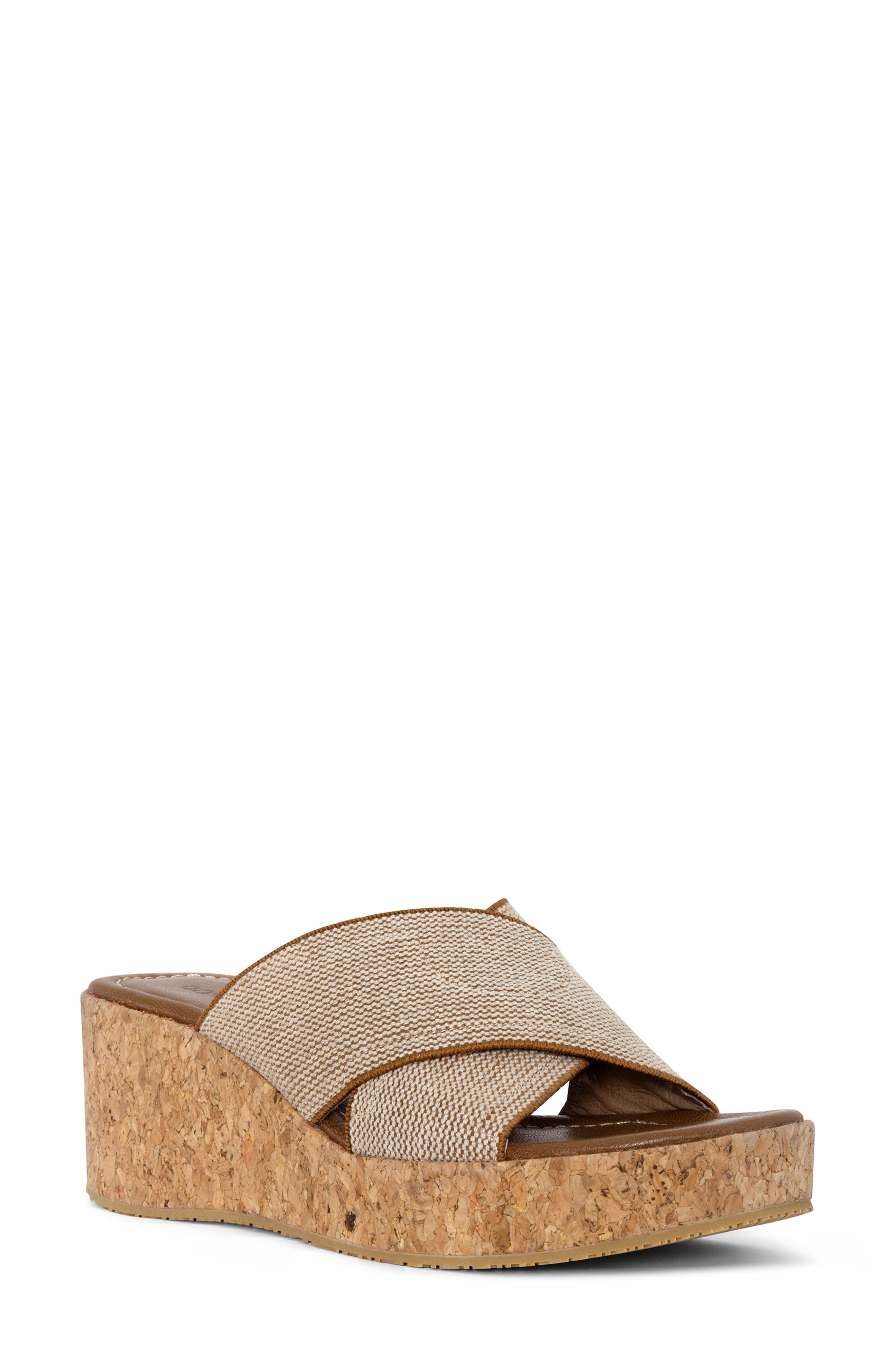 Platform Wedge Sandal, Main, color, SADDLE