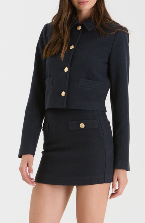 BLU PEPPER BLU PEPPER BUTTON CROP JACKET 
